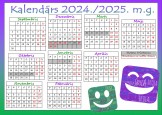 Kalendārs 2024./2025. mācību gadam EMOJI SKOLA